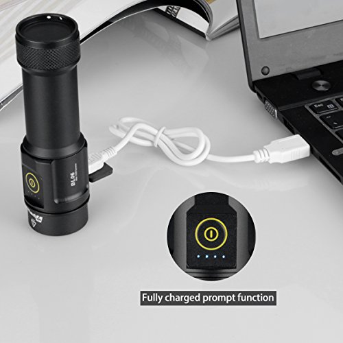 Fahrradlicht Taschenlampe CREE LED Frontlicht Set 152 Lux (1000LM) für Outdoor Sports,Fahrrad 4 Licht Stufen inkl. 26650 Li-Ion wiederaufladbar Akku (3,7V, 4800mAh) - 4