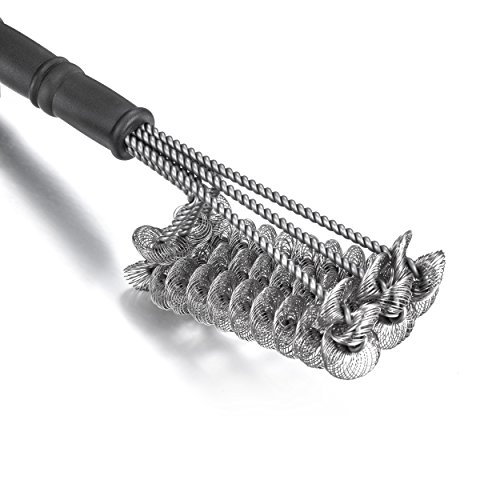 GAINWELL spiralförmige Grillbürste aus sicherem Metall – 3 Bürsten in 1 - 3