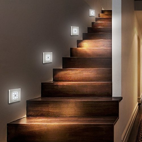 Albrillo Kabellos LED Nachtlicht mit Bewegungsmelder 8 LEDS Auto EIN/AUS - 6
