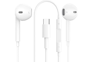 THECOOPIDEA Auriculares USB C,Cascos iPhone 15/16 con Cable Cascos Estéreo HiFi con Micrófono y Control de Volumen, Tipo C In Ear Auriculares para Samsung S25 S24 S23 S22 Plus Ultra,Google Pixel