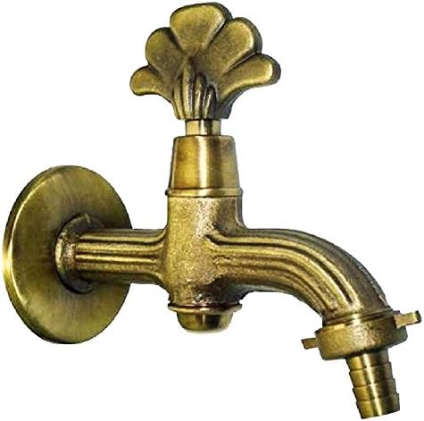 Solid Brass Faucet Tap for Garden &amp; Garden Hose Valve - Retro/ALLOTMENTS/1/2 Inch Connection for easy to assemble