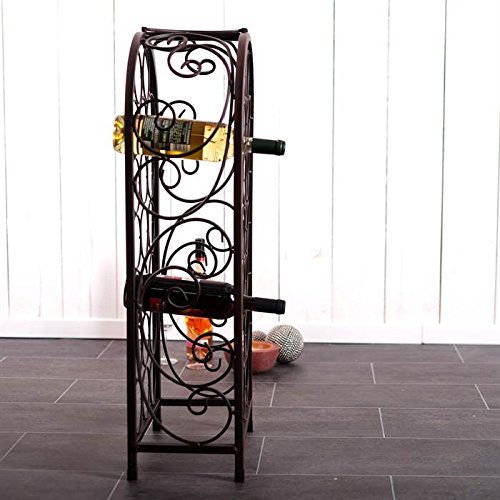 MASSIVE BOTTLE WINE RACK RUSTIKO | 82cm, extra heavy construction, for 20 wine bottles | bottle holder, liquor storage shelf