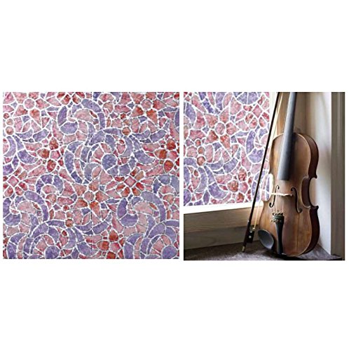 Bunte Fensterfolie Reims Adhesive - Klebefilm Bleiglas Look 0,45 m x 2 m