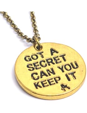 Goldfarben - Pretty Little Liars - hat ein Geheimnis Können Sie es halten - Anhänger-Halskette Charm für Mädchen
