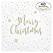 Produktbild iFancy Servietten Merry Christmas (40 Stück) 33x33cm dreilagig - perfekt für die weihnachtliche Tischdekoration - Weihnachten Papierservietten