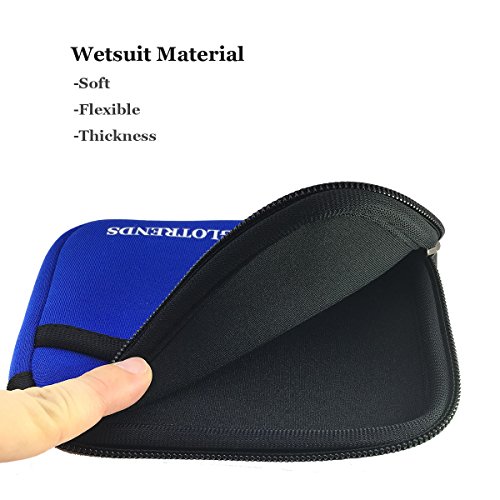 GLOTRENDS Universal Festplattentasche für 2,5 Zoll Festplatten und SSD/HDD, Hard Case erschütterungsfeste Schutzbox (Blau) - 4