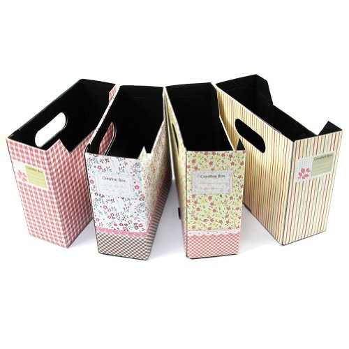 Estone 2 piezas lindo maquillaje cosm  tico tablero de papel papeler  a bricolaje caja de almacenaje horas Decor organizador