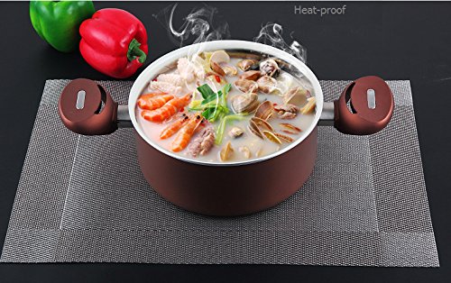 JoHome Tischsets (8er Set) Tabellenplatzmatten Waschbare Vinyl Platzsets 45 * 30cm - 6