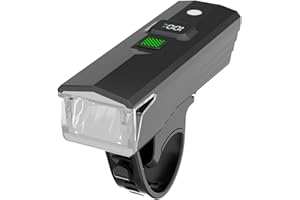 Zenbanzer Bike Lights Front,Super Bright LED Bicycle Lights, Electric Level Digital Display,USB Rechargeable,IP65 Waterproof Bike Light Set for Mountain, Motorbike Lamps