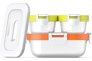 Zoku Neat Stack 7-częściowy zestaw do przechowywania żywności, kolorowe pojemniki lęgowe z innowacyjnym pakietem zamrażarki i szczelnymi pokrywkami, można używać w kuchence mikrofalowej, zamrażarce i