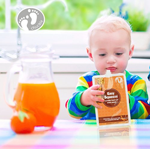 Chuckle – Essensbeutel / Quetschbeutel – 170 ml – wieder verwendbar und auslaufsicher – eignet sich für Kinder jedes Alters – 10er Packung - 2