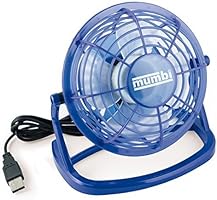 mumbi USB Ventilator - Mini Fan f&uuml;r den Schreibtisch mit An / Aus-Schalter, blau