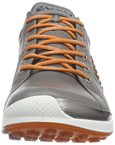 2016-ECCO-Biom-Hybrid-2-Hydromax-Gore-Tex-Waterproof-Yak-Leather-Mens-Golf-Shoes-Warm-GreyOrange-41-EU