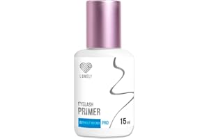 ‎LOVELY LOVELY Primer for Eyelash Extension without Fragrances - 15 ml | Reinforced Adhesion, Pretreatment for Application & Bonding Agent for Eyelash Extensions | Ideal for Sensitive Skin