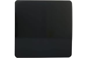 TRENDI SWITCH Trendi Artistic Modern Glossy Tactile Single Blanking Plate Black ART-BLKBL