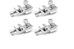 WETOWN 4 Stück Solarpanel Erdungsklemmen - Aluminium Endklemmen für sichere Befestigung und Erdung von PV Solarmodulen - Photovoltaik Montage System Zubehör