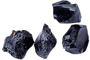 juanxian 1 pierre naturelle en quartz obsidienne noire brute W3621