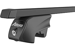 ‎ATERA Atera 048422 PKW Dachträger Signo RTD - Vierkantprofil Stahl schwarz - für Autos mit aufliegender Dachreling - 122 cm