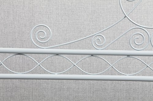 Metall Kleiderständer Kleiderstange Garderobenständer mit Schuhablage Antik Design Weiß - 6