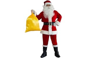 MYSTELLA Weihnachtsmann Kostüm Herren komplett Deluxe Nikolauskostüm Santa Claus-Erwachsenenkostüm für Weihnachten - Kostüm für Nikolaus Herren & Männer