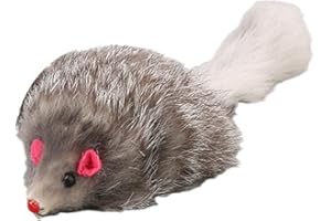 BVSPA 1Pcs False Mouse Pet Toys Long-haired Tail Mice Mouse Toys Soft Rabbit Fur Dogs Toy Furry Cats For Pet Y9Y2 Plush