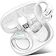 Wireless Earbuds, Bluetooth 5.3 Headphones with 4 ENC Noise Canceling Earphones Mic, 75H Playback Wireless Headphones with Earhooks, Deep Bass Ear Buds IP7 Waterproof LED For Sport /Running/Gym/White