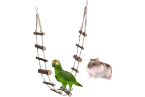 ZERODIS Pet Rope Ladder, Hamster Soft Long Climbing Rope Ladder Birds Swing Hanging Bridge Toys for Mouse, Chinchilla, Rat, Squirrel, Dwarf Hamster, Parrot