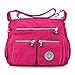 Produktbild TIFIY Frauen Freizeit Solid Color Umhängetasche Wasserabweisend Schulranzen Form Nylon Reise Umhängetasche Gepäck Handtasche (Pink)