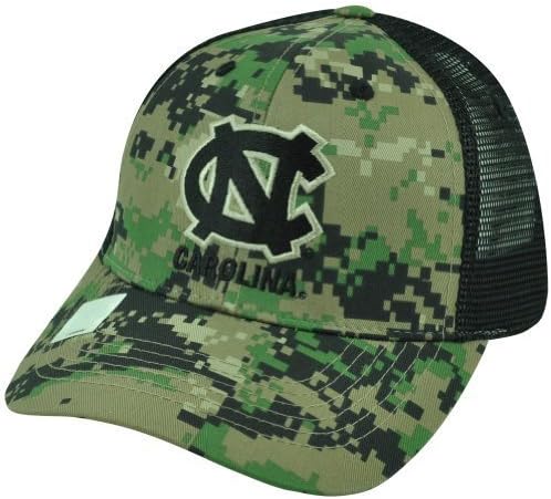 NCAA North Carolina Tar Heels Digital Camouflage Trucker Mesh Snapback Hat Cap by Captivating Headgear