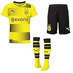 Puma Kinder Bvb Home Minikit Socks Sponsor Logo with Packaging Fußball T-Shirt