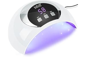 ARCWEISSO 54W UV Lampe für Gelnägel, UV Lampe Nägel mit 3 Timern und LCD Display, Auto-Sensor,18 LED, USB-Ladung, Tragbare Led Lampe Nägel für Heim und Nagelstudio, Geschenk zum Valentinstag für Frauen (Weiß)