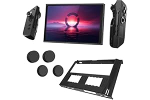 LILITOK Funda rígida para Lenovo Legion Go Monitor con 2 pares de tapas de agarre para Legion Go Accesorios (Negro)