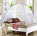 Produktbild jlysheng Sensibilisierung der Verschlüsselung Jurten bett Moskitonetze doppelte Öffnung unten Reißverschluss faltbar weiß, 1,8 m Bett