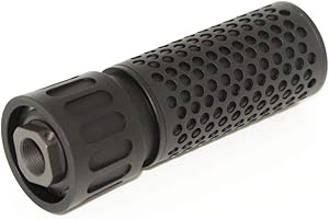 AIRSOFT GANG Airsoft Parts 5KU 125mm KAC Style QDC/CQB Airsoft Suppressor Extend Barrel Tube with -14mm CCW Flashider Black