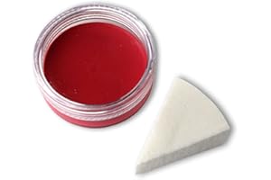 KING OF HALLOWEEN.DE Maquillage Aqua de qualité supérieure avec éponge pour Les fêtes d'enfants Fêtes à thème Halloween Carnaval Vampires Zombies Clowns Rouge