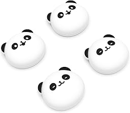 playvital Chubby Panda Cute Thumb Grip Caps for PS5/4 Controller, Silicone Analog Stick Caps Cover for Xbox Series X/S, Thumbstick Caps for Switch Pro Controller