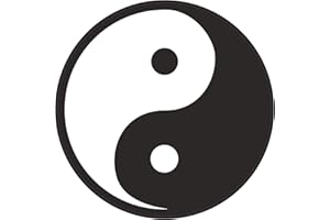 deformaze Sticker Yin Yang/Ying-Yang Aufkleber 8 cm Selbstklebend UV Wetterfest KFZ Auto Scheibe Boot Firma Büro Haushalt Innen Außen