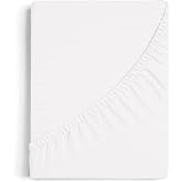 Burrito Blanco | Fitted Sheet 50% Cotton 50% Polyester Bed 150 cm White | 144 Thread Count | Adjustable with Elastic Rubber |