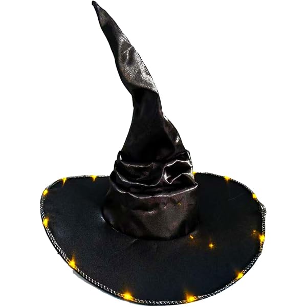 Zukmuk Unisex Hexenhut Aus Khaki - Halloween Kostüm Zubehör Für Damen, Herren & Kinder (One Size)