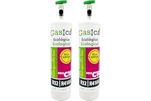 ALL4SALE 2x Envases GASICA C10 PRO - Gas Refrigerante Ecológico Orgánico - Equivalente a 1.6Kg de R410A y R32- Alternativa para R410A y R32-400g Neto por envase
