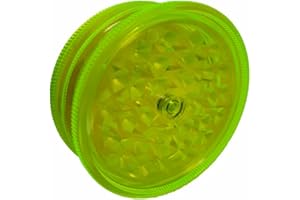 JOY STORE TOY-STORE Grinder de plástico para tabaco, molinillo portátil para especias, pimienta y tabaco (60 mm) (amarillo)