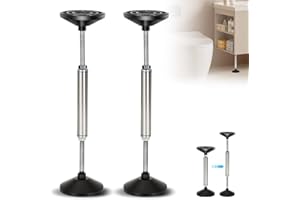 ZINUEEN Barra de soporte telescópica, 38 – 52 cm, sistema de soporte ajustable, barra de apoyo ajustable, soporte de hasta 300 kg de capacidad de carga para armarios colgantes, sofás, fregaderos, armarios de