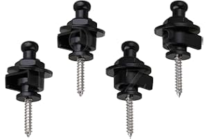 Treki 4PCS Sangle pour Guitare - Boutons de Verrouillage en Métal pour Guitare Électrique et Acoustique