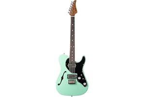 EART Guitars E-TT Semi Hollow Humbucker Pickups Fixed Bridge Electric Guitars Green