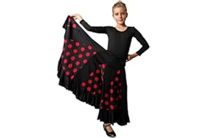 Dysmad Costumizate! Falda de Flamenco para niñas. Flada con un Volante y Lunares con Colores a Elegir.