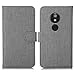 Produktbild Eastcoo Motorola Moto E5 Play Hülle Schutzhülle Tasche Handyhülle Cover PU Leder Folio Flip Dünn Premium klappbares Book Case [Mit Standfunktion][ Magnetverschluss] [Kartenfach] [Wallet](Gray)