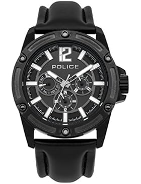 Police Omaha Herren-Armbanduhr Analog Quarz Leder - PL.93778AEU/02