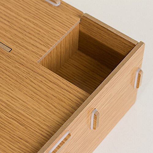 2017 Computer Monitor Stand Riser, hölzerner Schreibtisch Organisator Einheit Neuheit Feuchtigkeitsbeständiger Stand mit 2 Stufen Speicher A4 Papiertastatur Bücher Laptop Riser Regale - 4