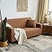 Produktbild DADAO Sofabezug Stretch Wohnzimmer,Jacquard Sofa abdeckungen Stoff Baumwolle universal Shield Decken gestrickt solide Farbe dick Kombination sofakissen-braun 145-185cm(57-73inch)