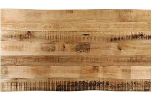 ‎VIDAXL vidaXL Tischplatte, Holzplatte für Tisch Esstisch Couchtisch, Massivholzplatte Baumkante, Ersatztischplatte, 100x60x2,5cm Raues Mango Massivholz